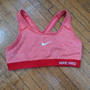 GUC Nike Drifit sports bra, heathered red, sz S